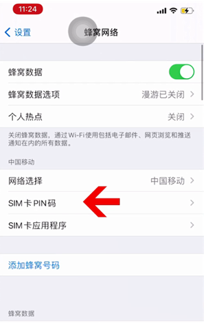 船营苹果14维修网分享如何给iPhone14的SIM卡设置密码 