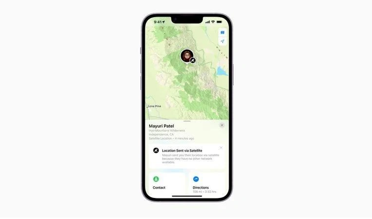 船营苹果14维修分享iPhone14系列中 FindMy功能通过卫星分享位置方法教程 