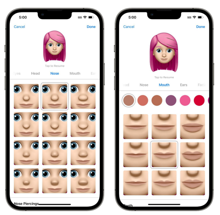 船营苹果手机维修分享​iOS 16中的拟我表情有了哪些变化和升级 